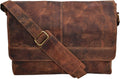 Vintage Leather Messenger Bag for 14inch Laptop - Stylish & Durable