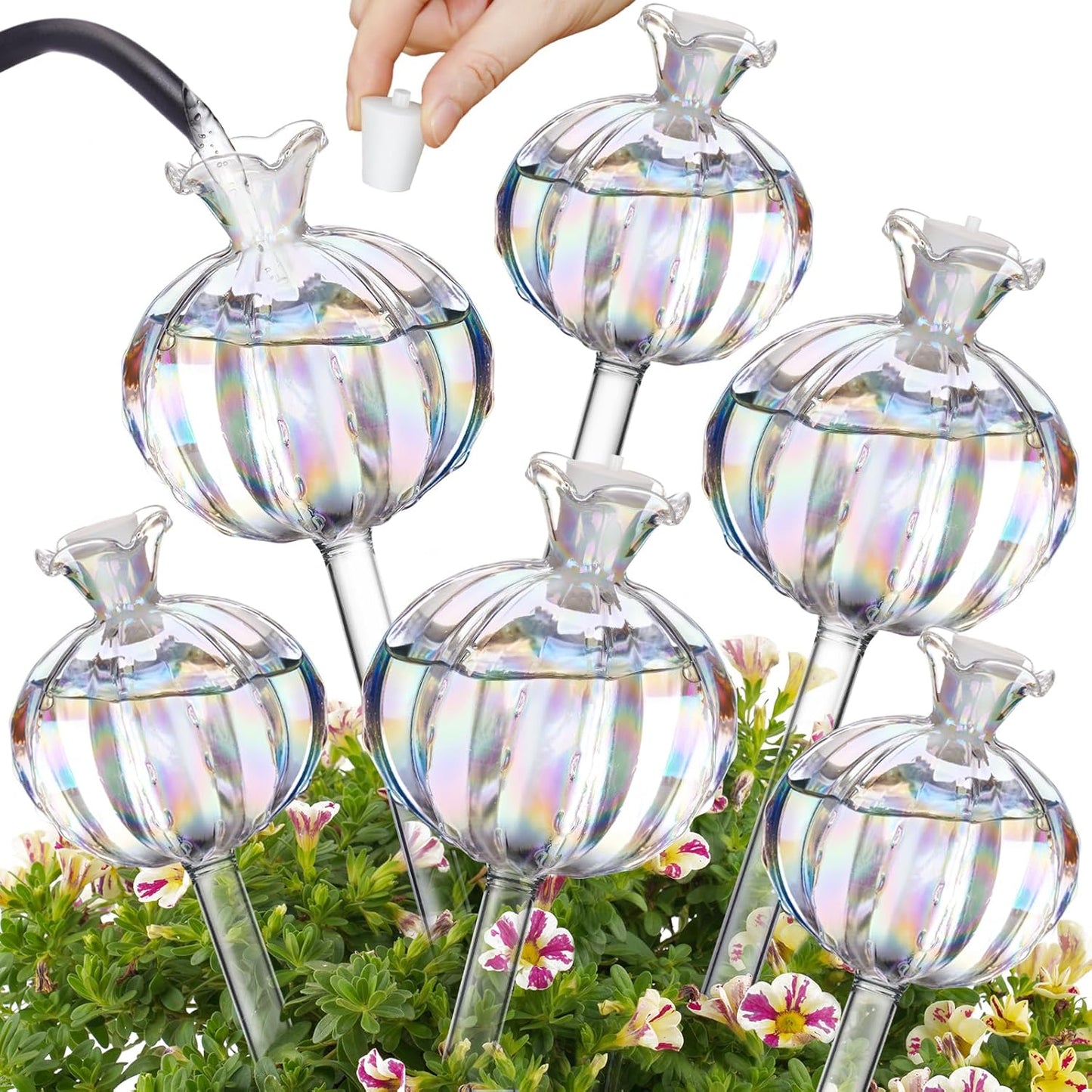 Cactus-Shaped Glass Plant Self-Watering Globes for Easy Care