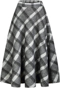 IDEALSANXUN Womens Plaid Wool Skirts for Stylish Fall Fashion