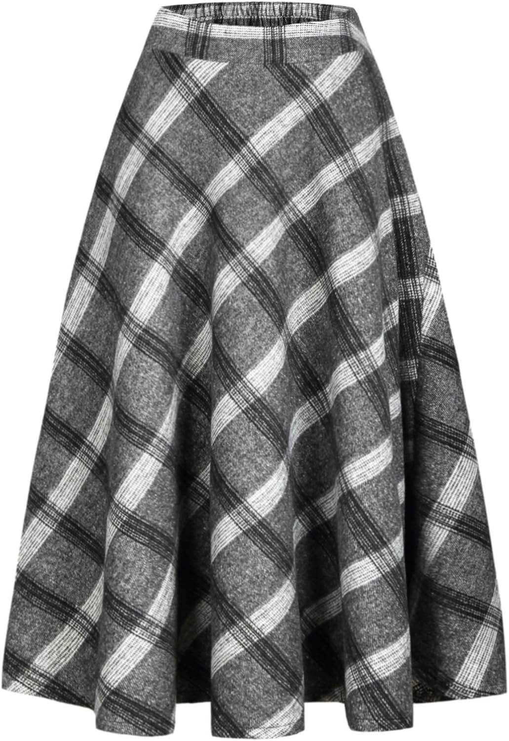 Tartan Maxi Skirt for Women - A-Line Wool Long Skirt
