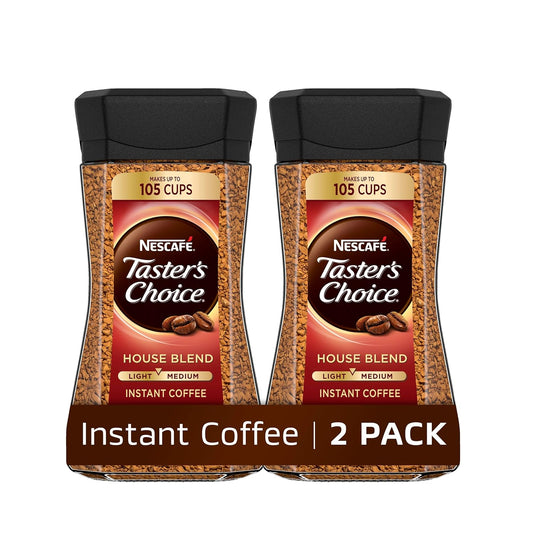 NESCAF Taster's Choice Light Medium Roast, 2 Jars, 7 Oz - Rich House Blend
