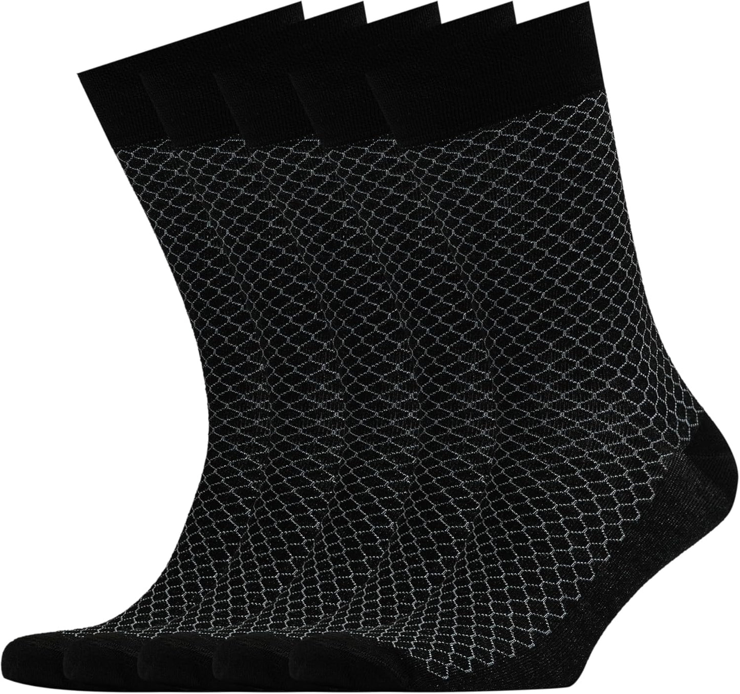 VRD Mens Dress Socks 5-Pack Bamboo Crew Socks for Men Gift
