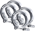 EVIL ENERGY 4PCS V Band Clamp with Flange 2.5 in - Durable 304