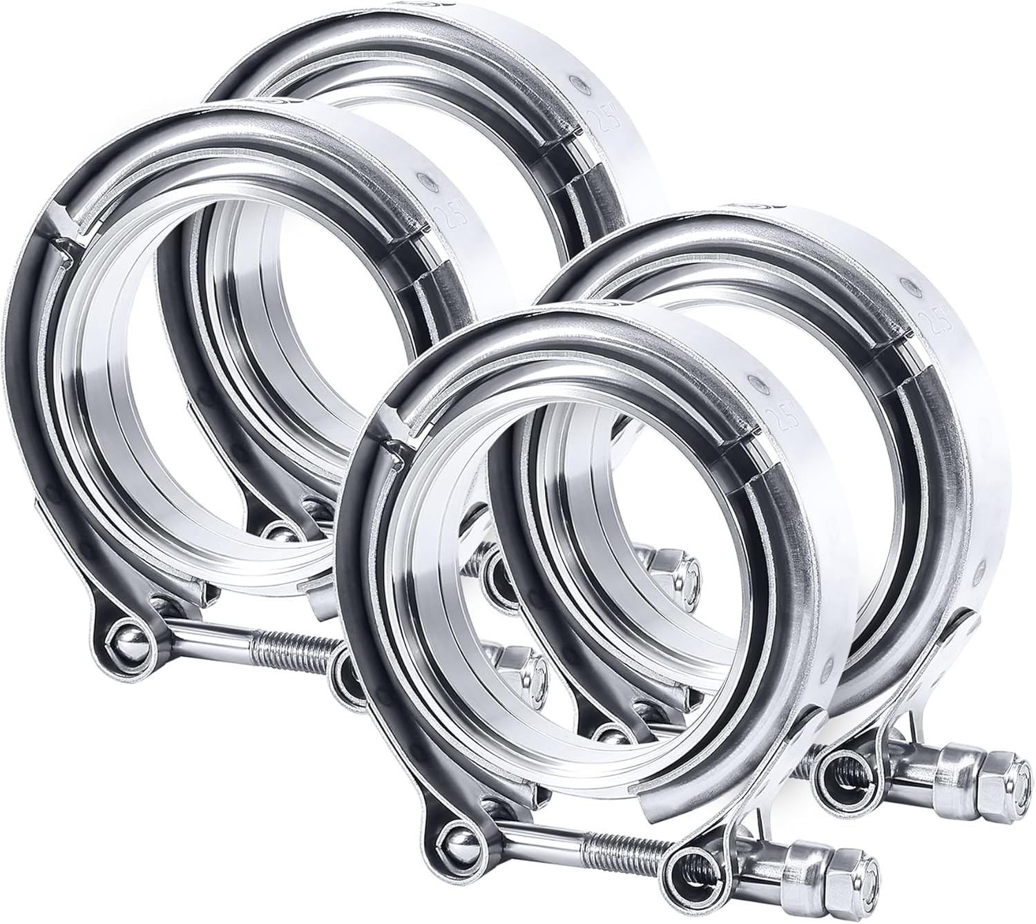 EVIL ENERGY 4PCS V Band Clamp Set for 2.5in Exhaust Systems