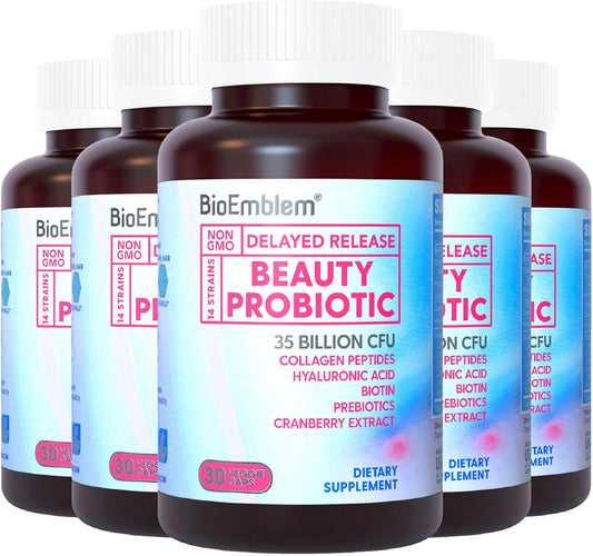 BioEmblem Beauty Probiotics for Women with Biotin & Collagen