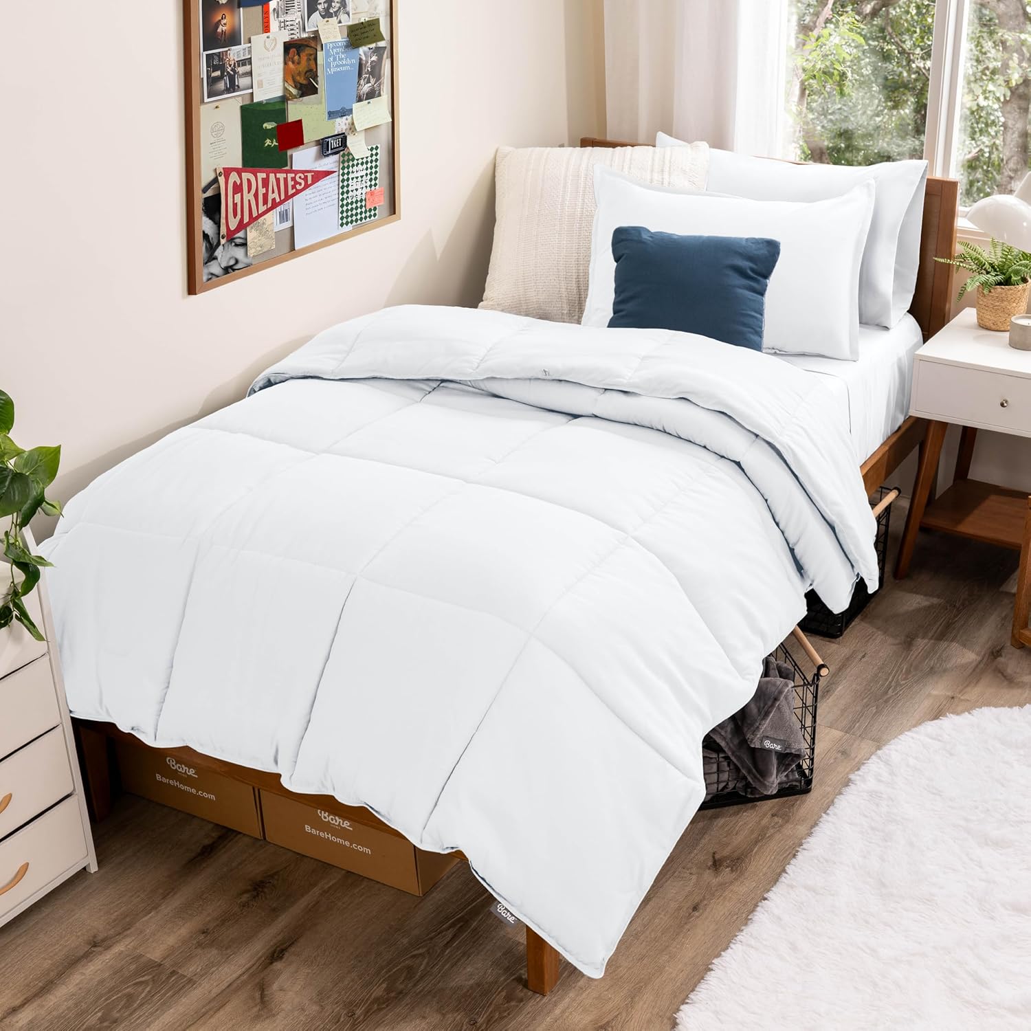 Bare Home Comforter Set - Ultra-Soft Goose Down Alternative