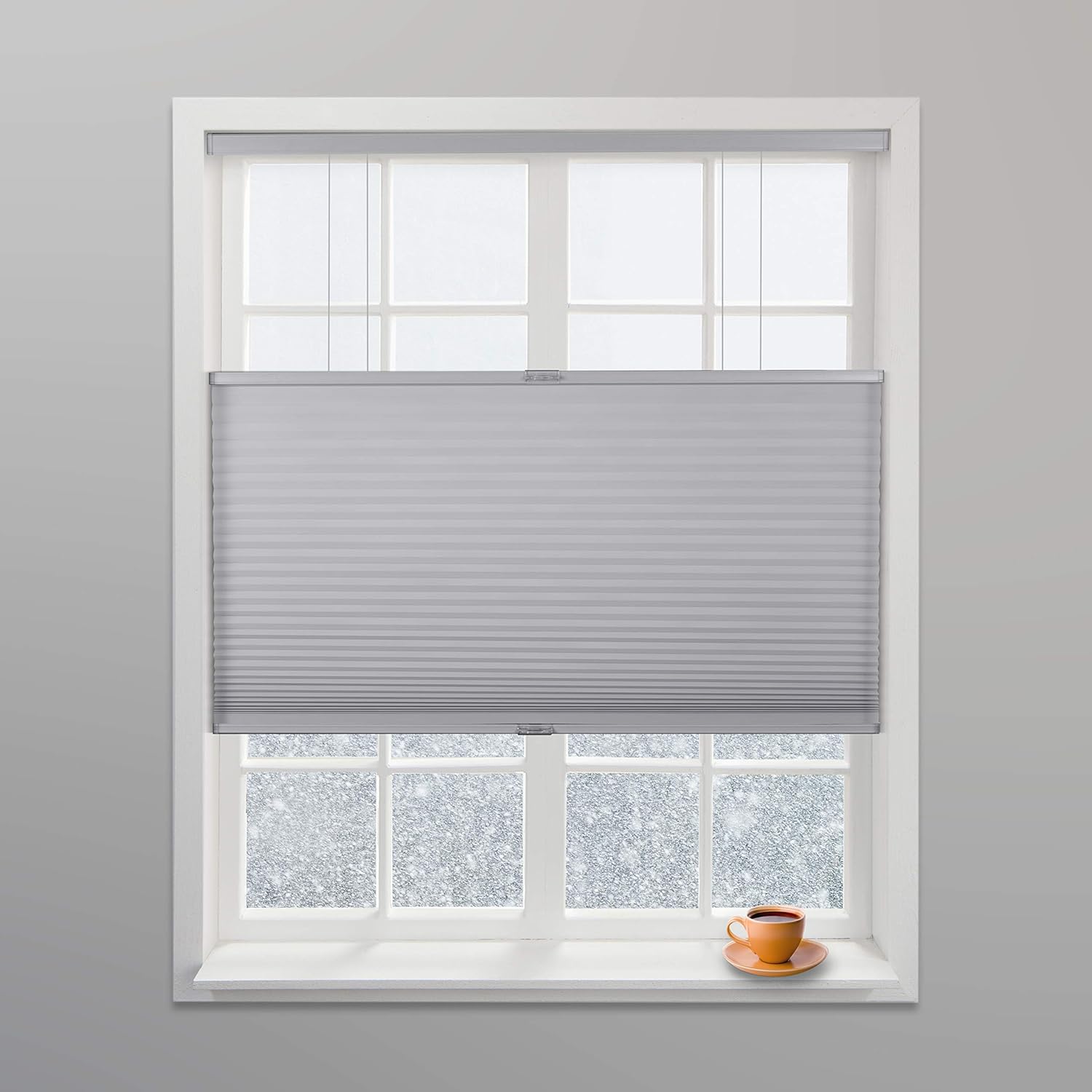 Arlo Blinds Grey Light Filtering Cordless Cellular Shades 31.5in W