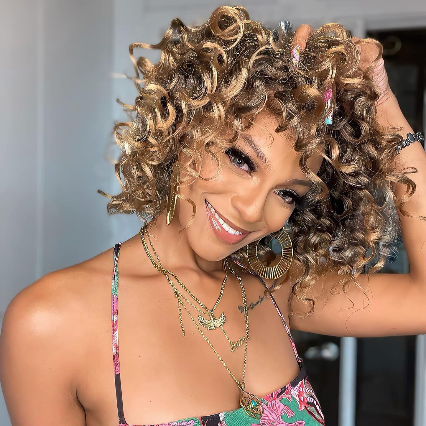 Toyotress Ocean Wave Crochet Hair - Ombre Blonde 12 Inch Braids