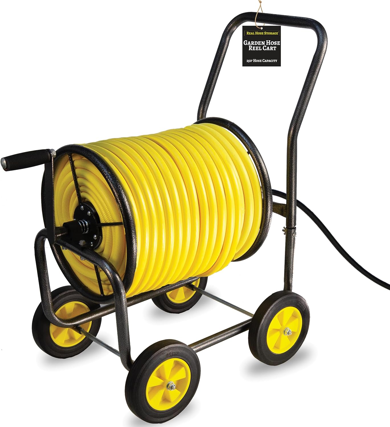 Heavy Duty Garden Hose Reel Cart for Easy Hose Storage and Use