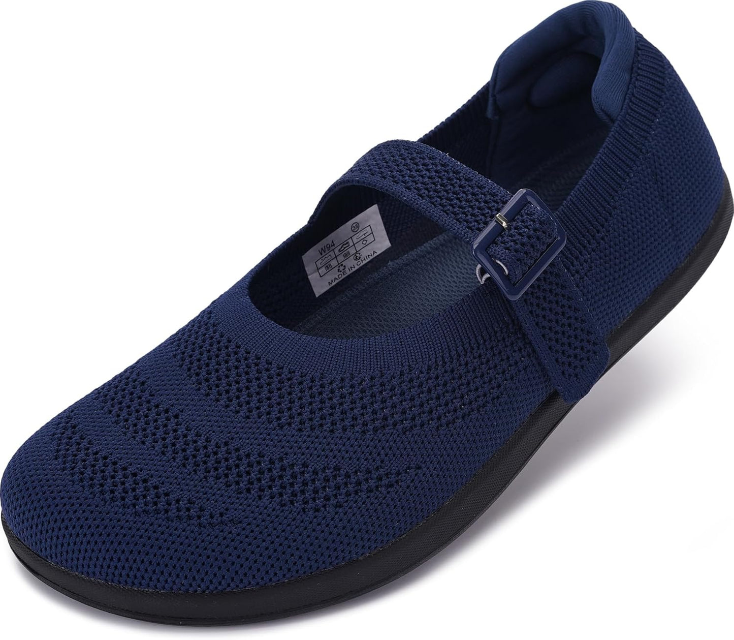WHITIN Women's Barefoot Mary Jane Flats with Adjustable Straps
