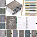 Spakon 10 Sets Christian Prayer Journal and Pen Bulk - Compact
