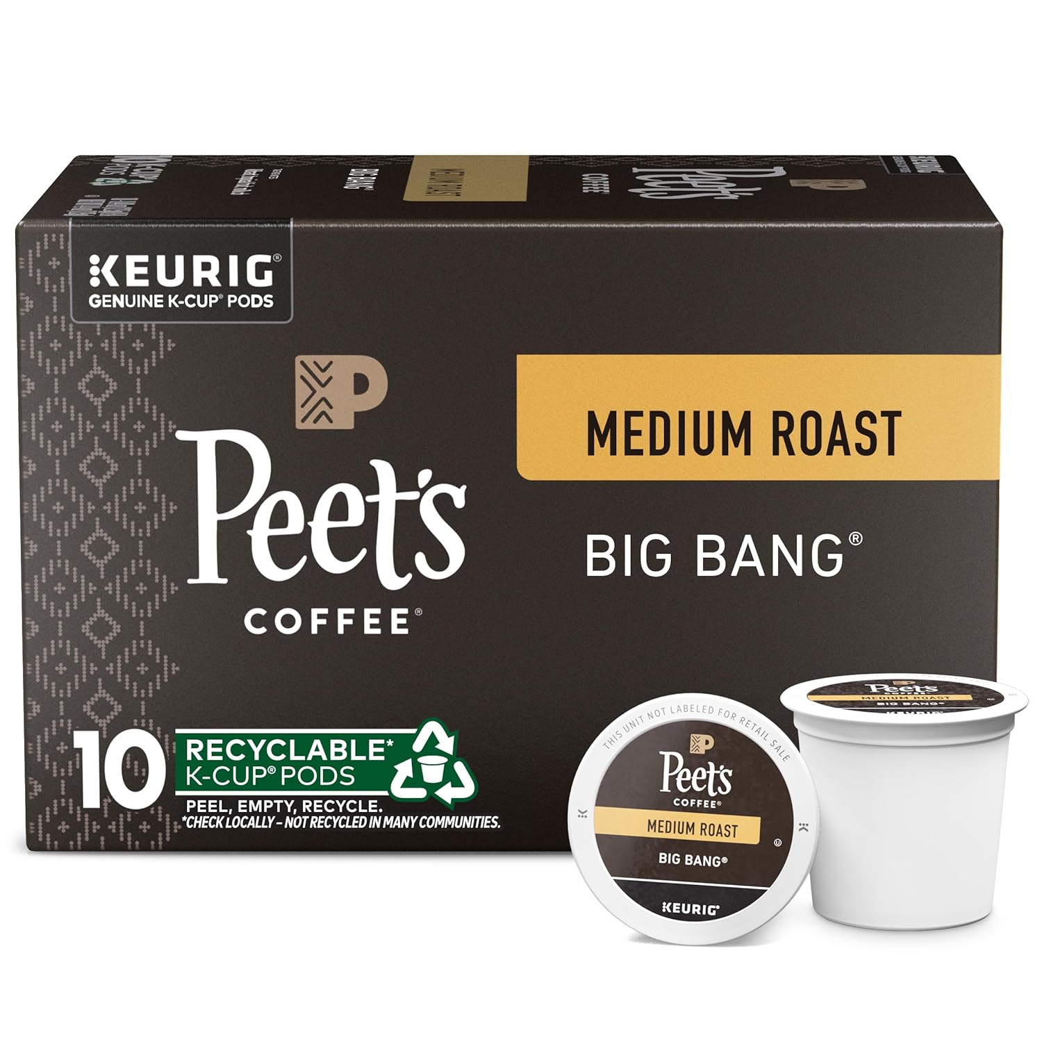 Peet's Big Bang 10ct K-Cup Pods - Medium Roast - 35 characters