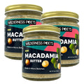 Raw Macadamia Nut Butter 3 Pack - Vegan, No Salt - Glass Jars