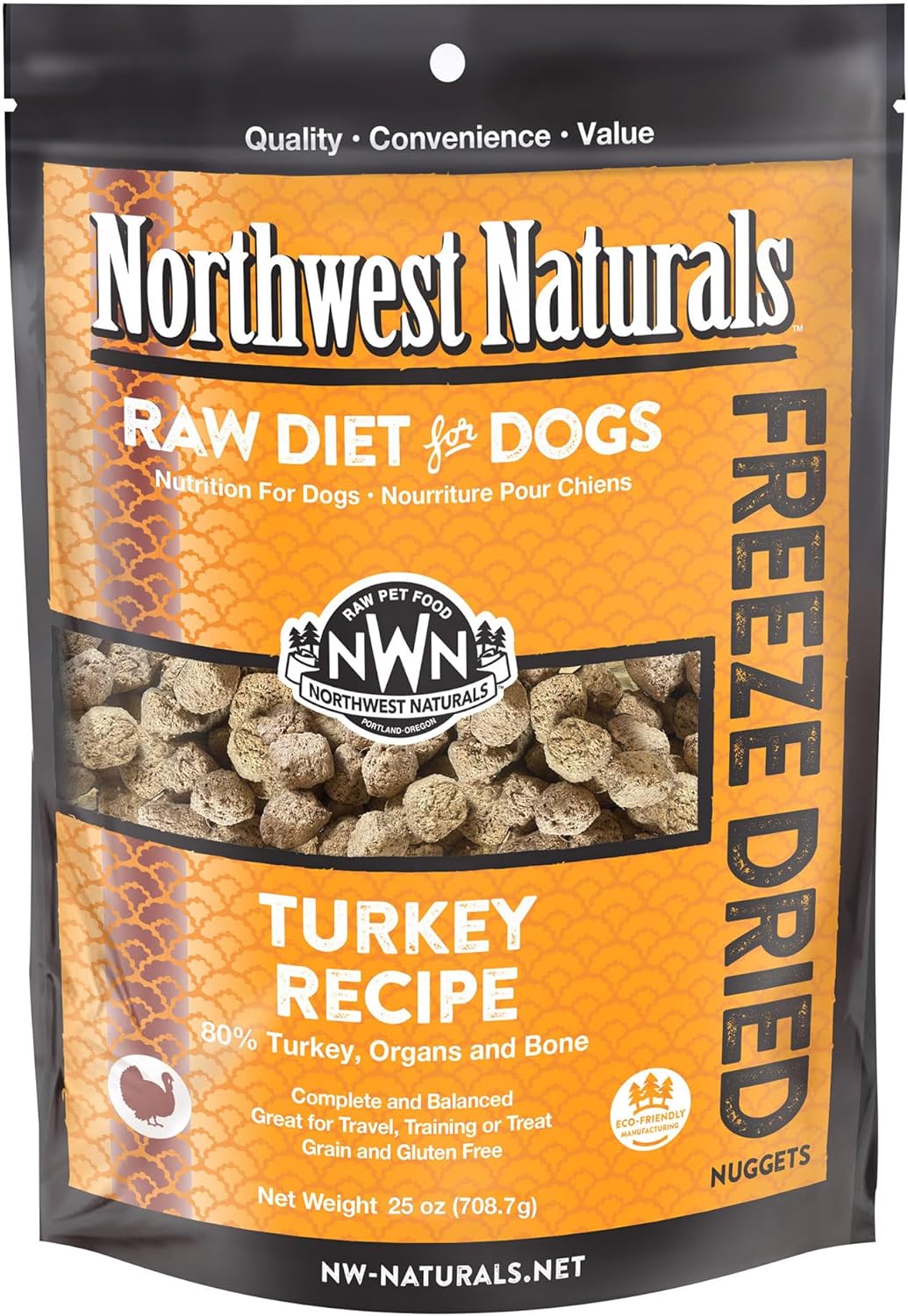 Northwest Naturals Freeze-Dried Turkey Dog Food for Healthy Pets