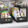 Under Sink Organizer 2 Pack 18 in Pull Out Drawers - Space Saving