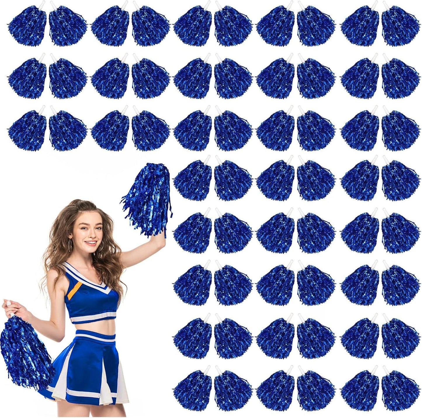 60 Pcs Cheerleading Pom Poms for Spirited Sports and Dance
