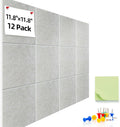 Large Cork Board for Walls 12 Pack Black Felt Wall Tiles