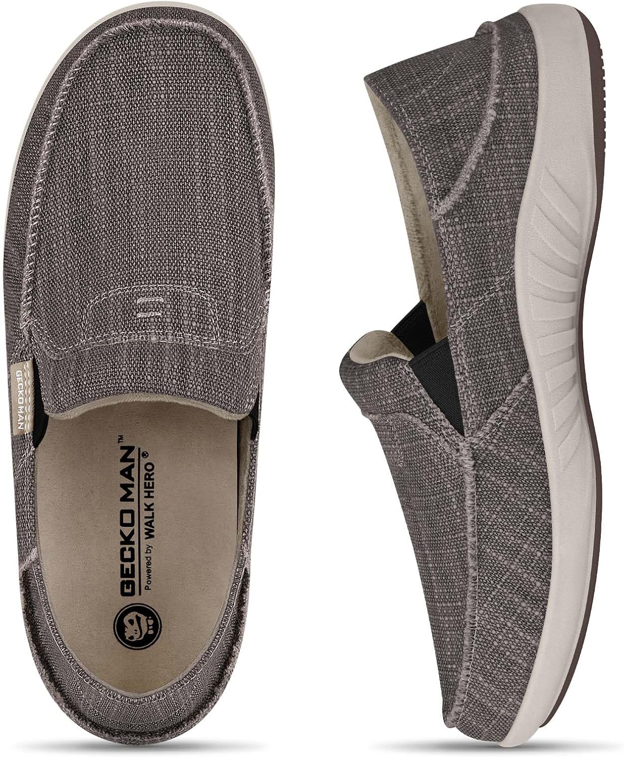 Mens Slip On Shoes with Arch Support for Pain Relief Comfort