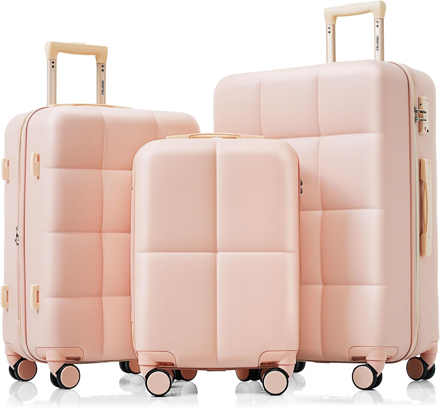 Merax 3-Piece Hardshell Luggage Set: Lightweight & Durable