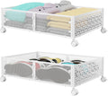 Under Bed Storage Containers with Wheels - 2 Pack for Bedroom