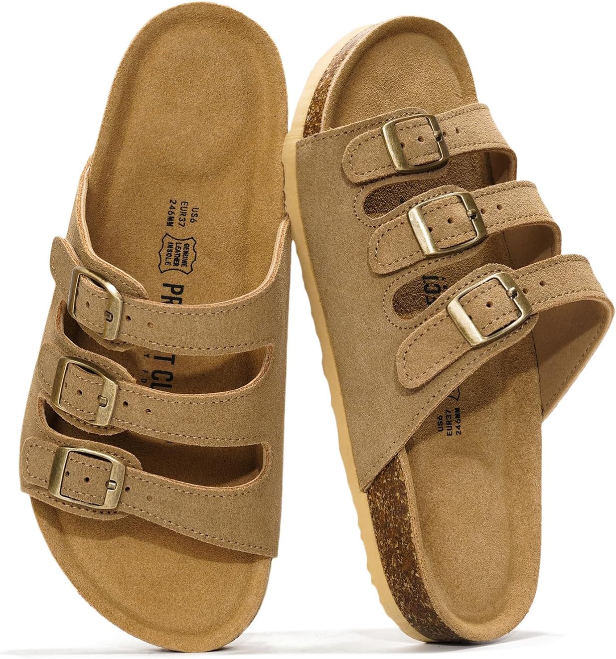 Genuine Leather Summer Sandals for Women - Comfortable Slides
