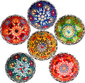BCS Ceramic Pinch Bowls Set of 6 - Unique Dipping Dishes