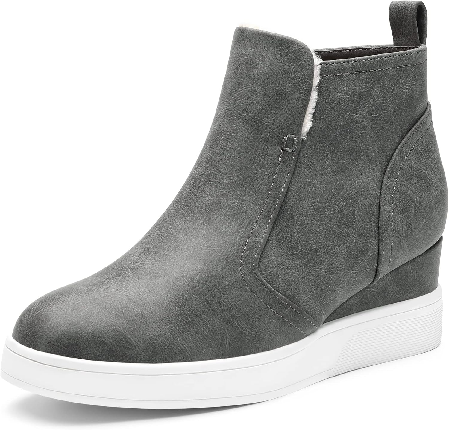 DREAM PAIRS Womens Slip on High Top Wedge Sneakers for Comfort