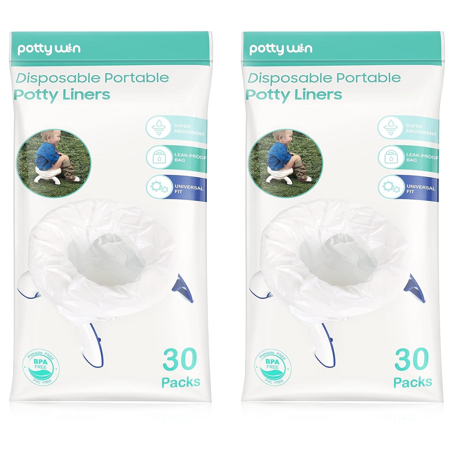 60 Minne Baby Potty Liners, Travel-Friendly Refills