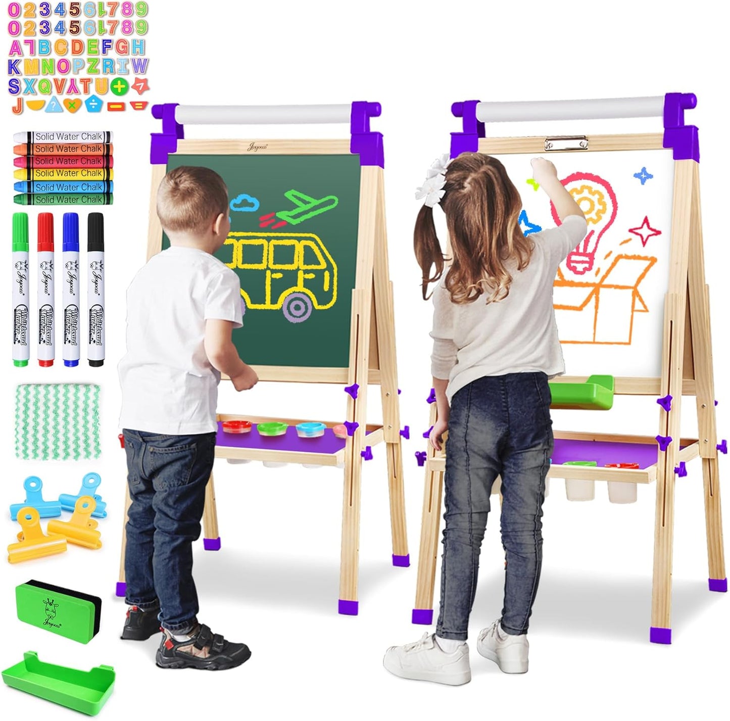 JOYOOSS Kids Art Easel - Double Sided Creativity for Ages 4-8