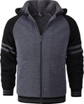 Kids Sherpa Lined Hoodie Jacket - Warm Fleece Zip Up Sweatshirt
