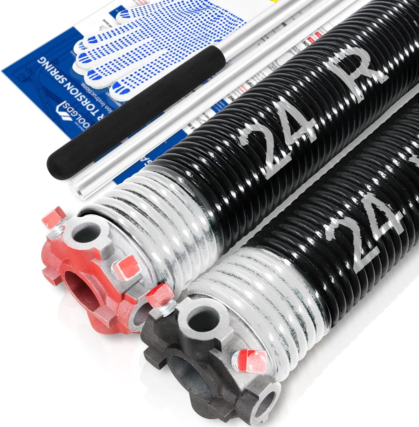 High Precision Garage Door Torsion Springs Set with Winding Bars