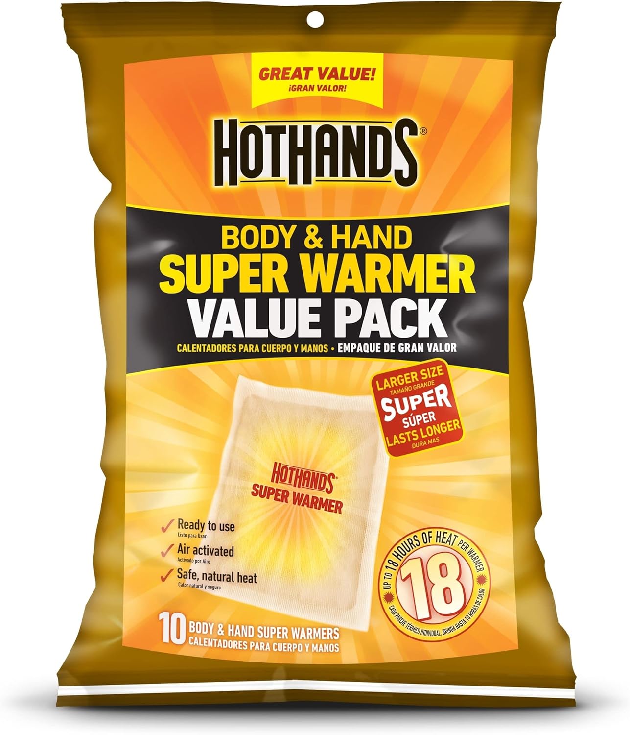 HotHands Super Warmers - 18 Hours of Heat!