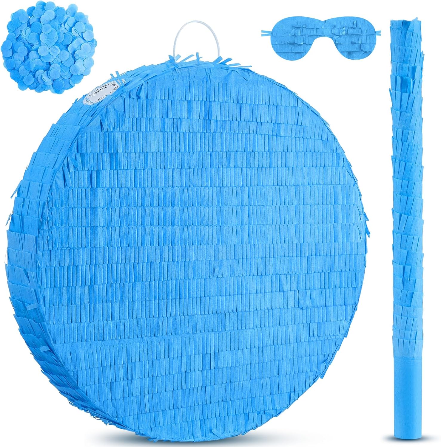 Jenaai 16 Inch Round Blank Pinata for Fun Birthday Parties