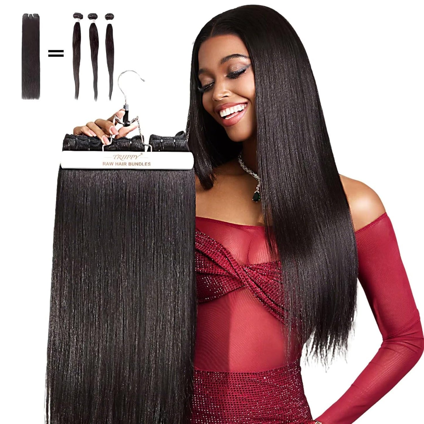 TRIIPPY Yaki Straight Human Hair Bundles for Stunning Styles