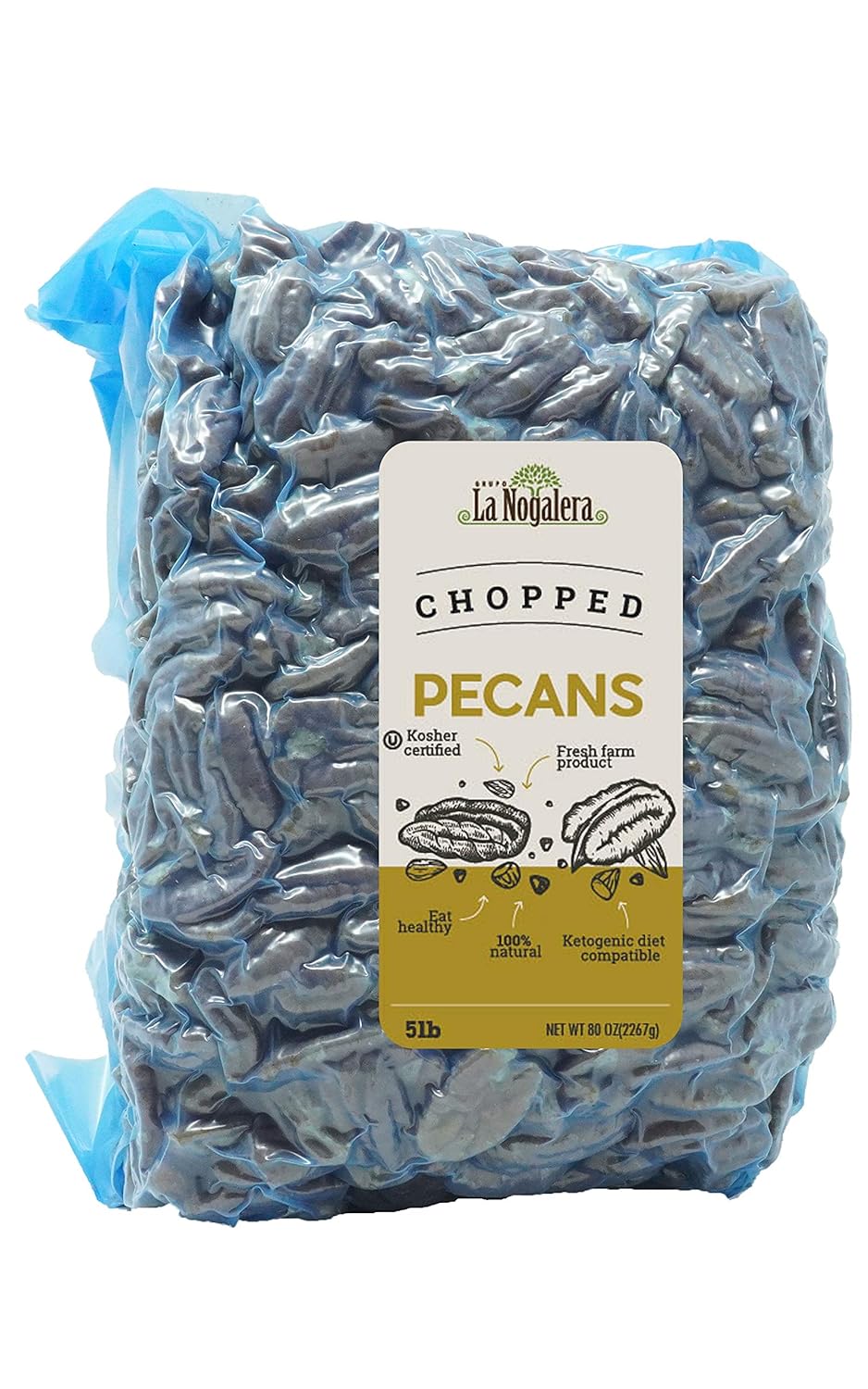 La Nogalera Chopped Pecans - 100% Natural Fresh Crop