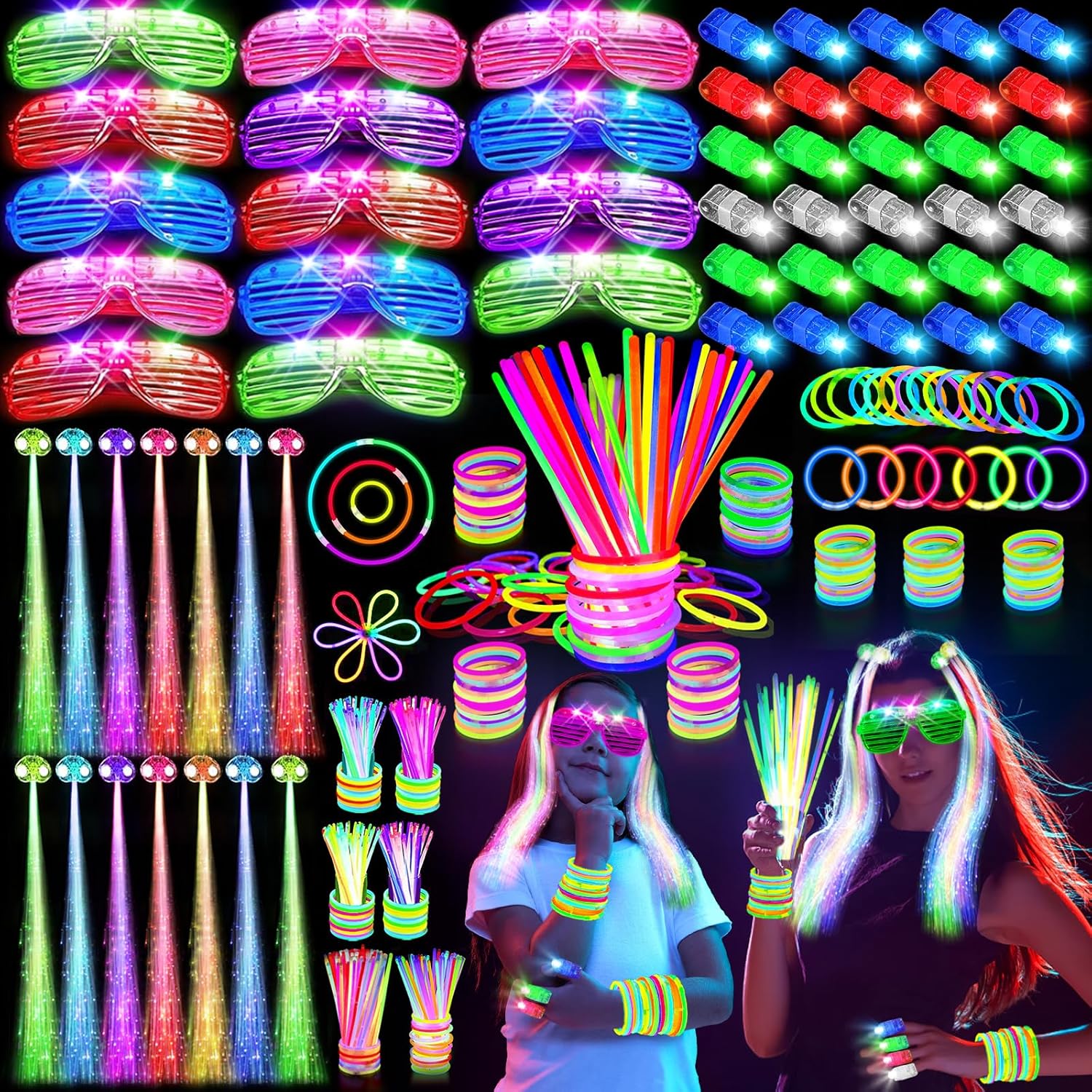 158 PCS Glow in the Dark Halloween Party Supplies for Fun
