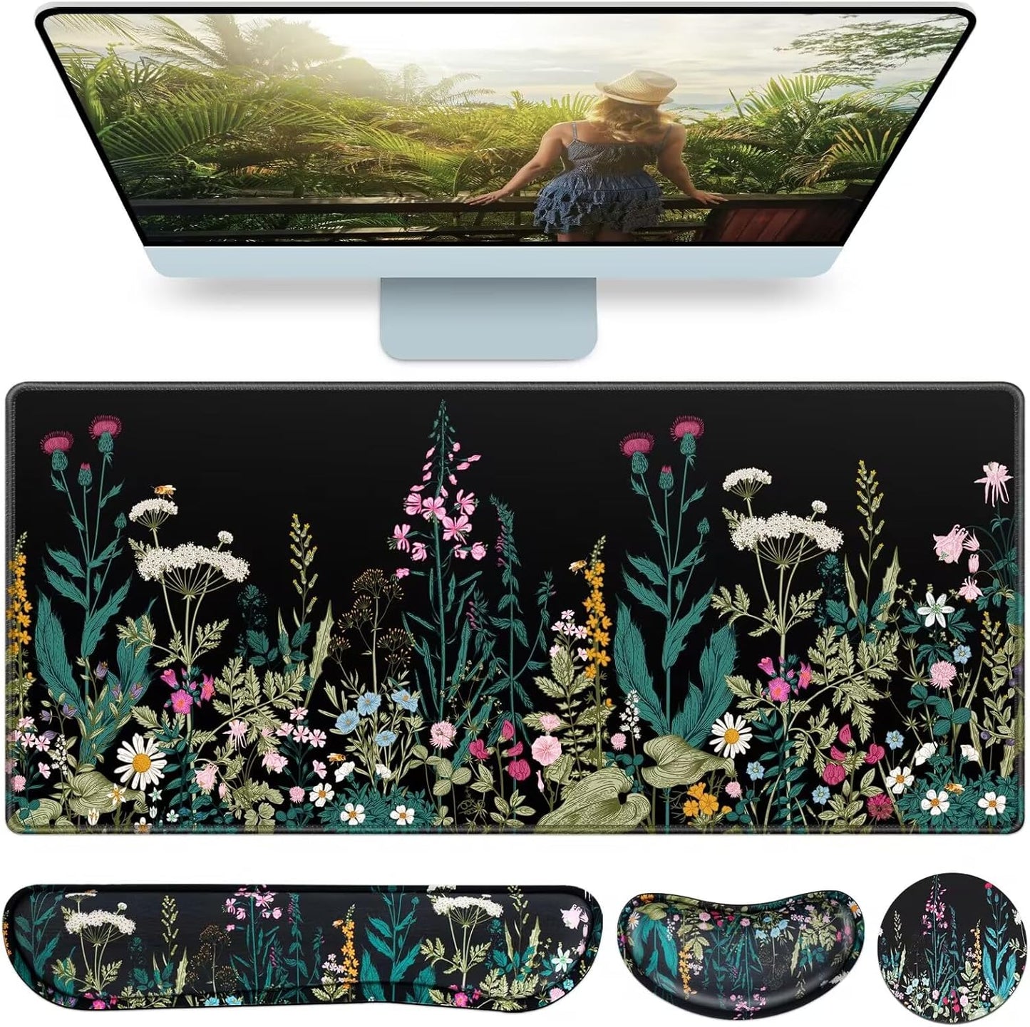 QOMOLAMA Ergonomic Mouse Pad Set - Ultimate Comfort!
