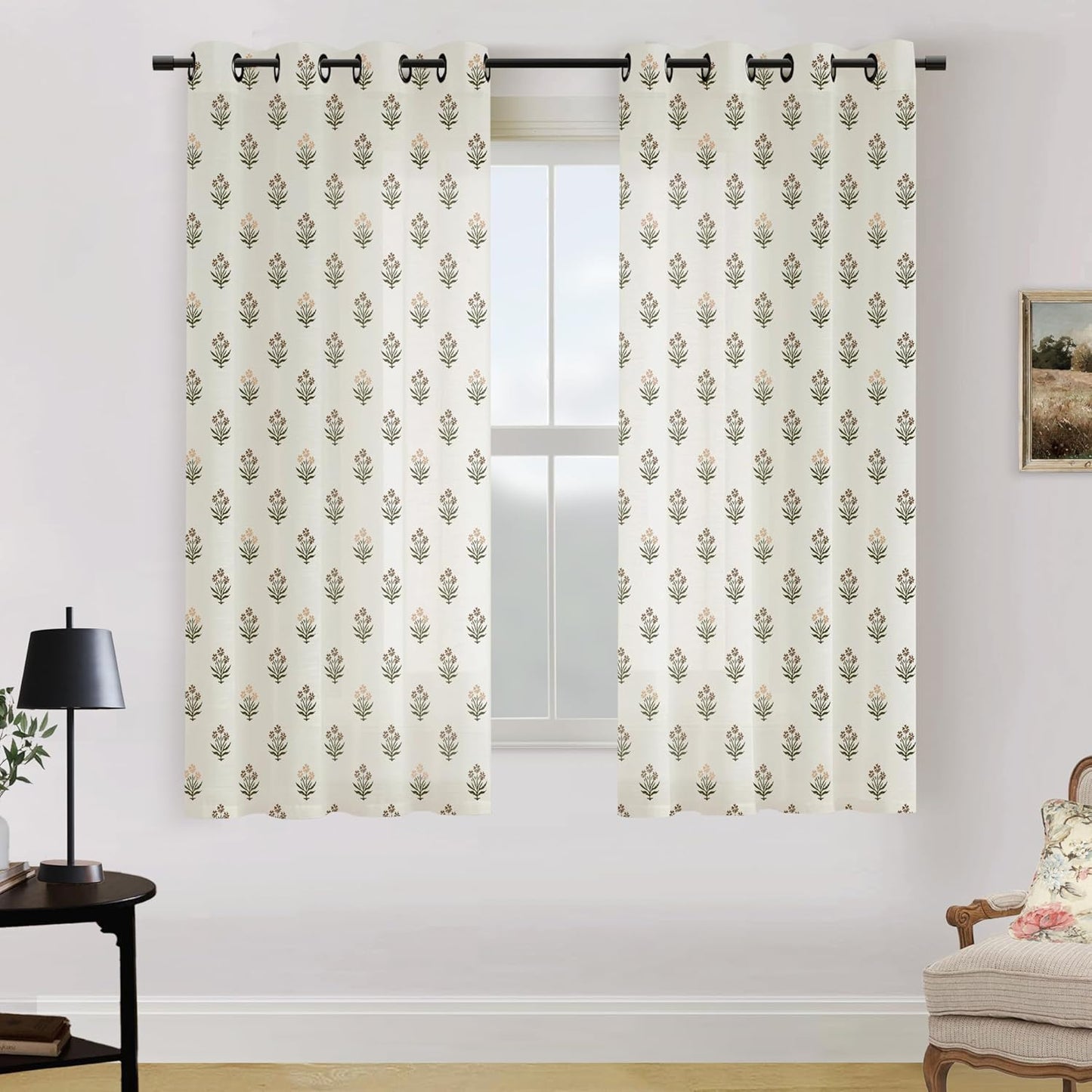Brown Curtains 63 Inch Length for Living Room - Unique Design