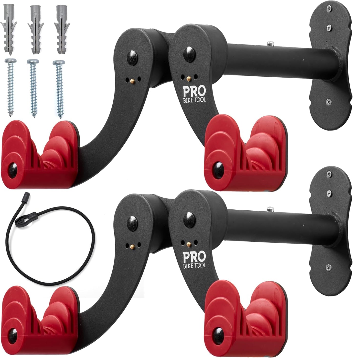 Pro-Bike Tool Bike Wall Mount - Adjustable Horizontal Rack