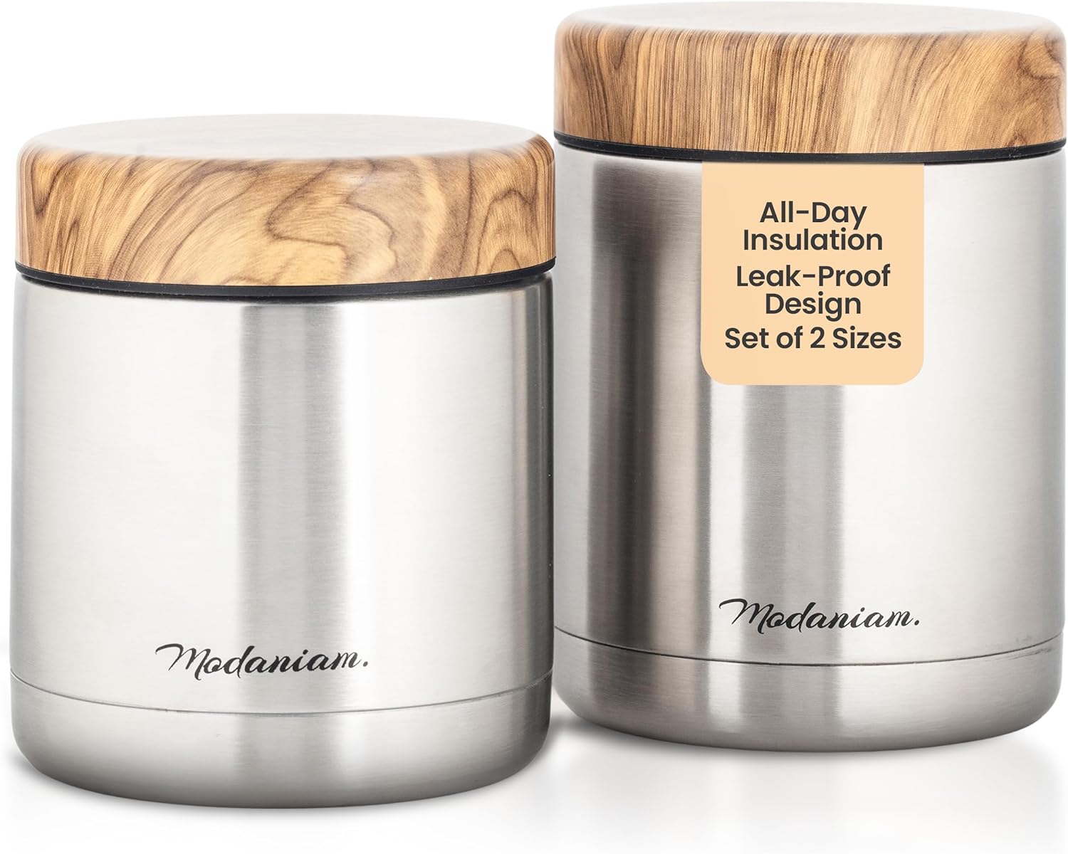 Modern Stainless Steel Vacuum Insulated Food Jars Set for Meals