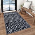 KUTA 3x5 Black Boho Area Rug for Living Room and Kitchen