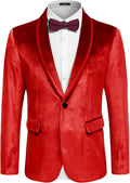Velvet Tuxedo Floral Blazer Jacket - Distinctive Velvet Evening Wear