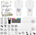 69 Piece Baby Shower Bib & Onesie Craft Set - DIY Keepsake Kit