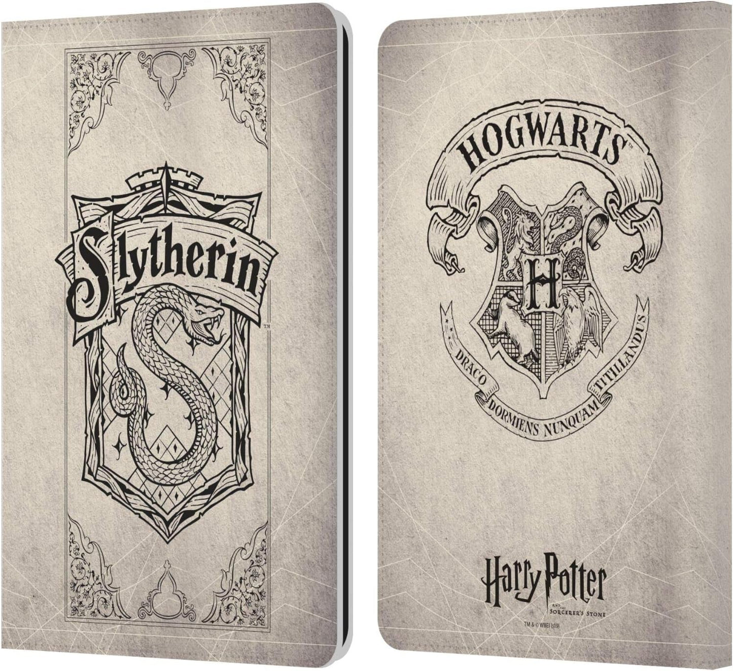 Harry Potter Slytherin Parchment Leather Wallet Case