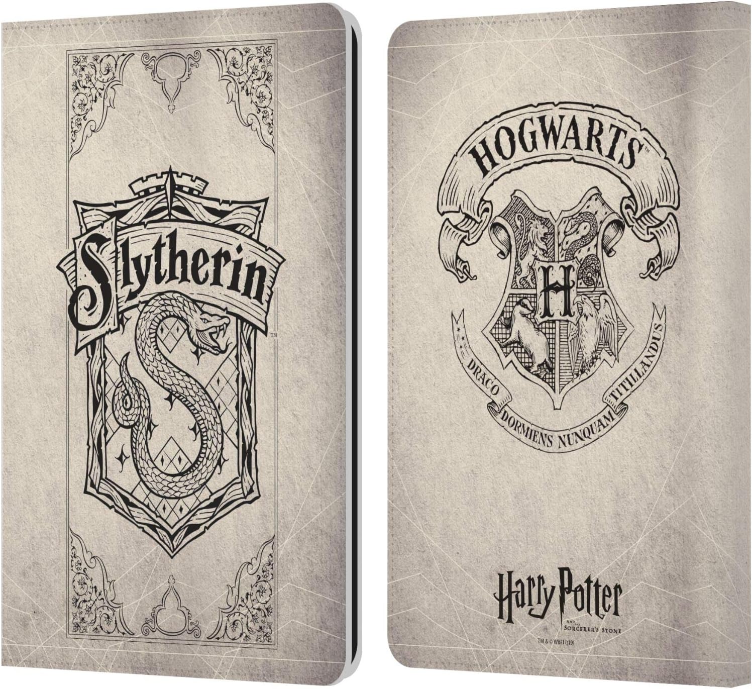 Harry Potter Slytherin Parchment Leather Wallet Case