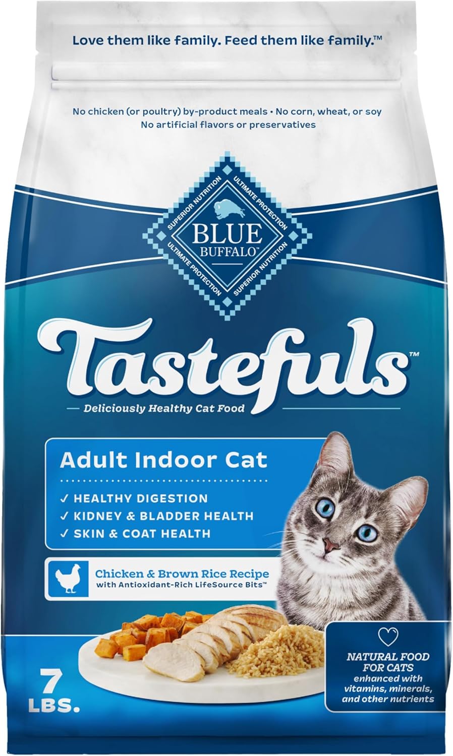 Blue Buffalo Tastefuls Natural Dry Food for Indoor Cats 7-lb