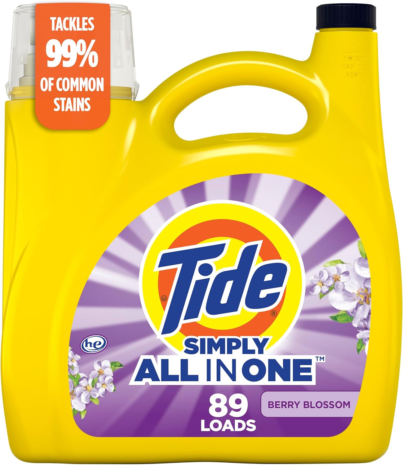 Tide Berry Blossom Laundry Detergent, 89 Loads