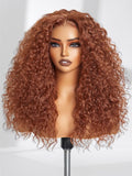 Ginger Brown Curly Lace Front Wig 20in - Natural Deep Curls