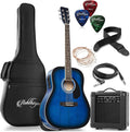 Blue Full-Size Dreadnought Acoustic-Electric Guitar Package - Complete