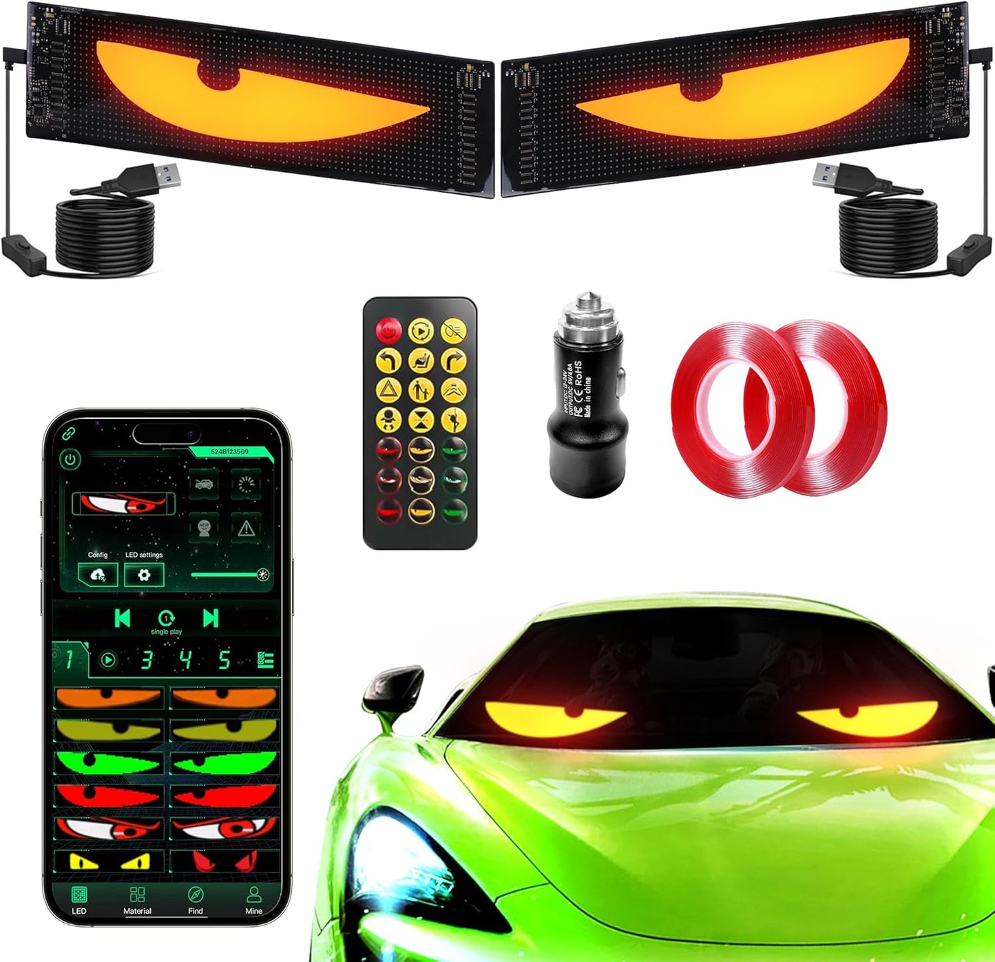 Sachie Devil's Eye 2-Pack: 5800 Lux High-Brightness LED Display